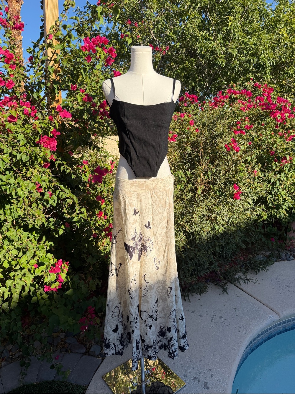 Y2K Whimsigoth Butterfly Maxi Skirt